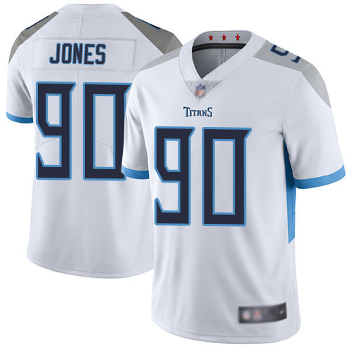 Tennessee Titans Limited White Men DaQuan Jones Road Jersey NFL Football #90 Vapor Untouchable->tennessee titans->NFL Jersey